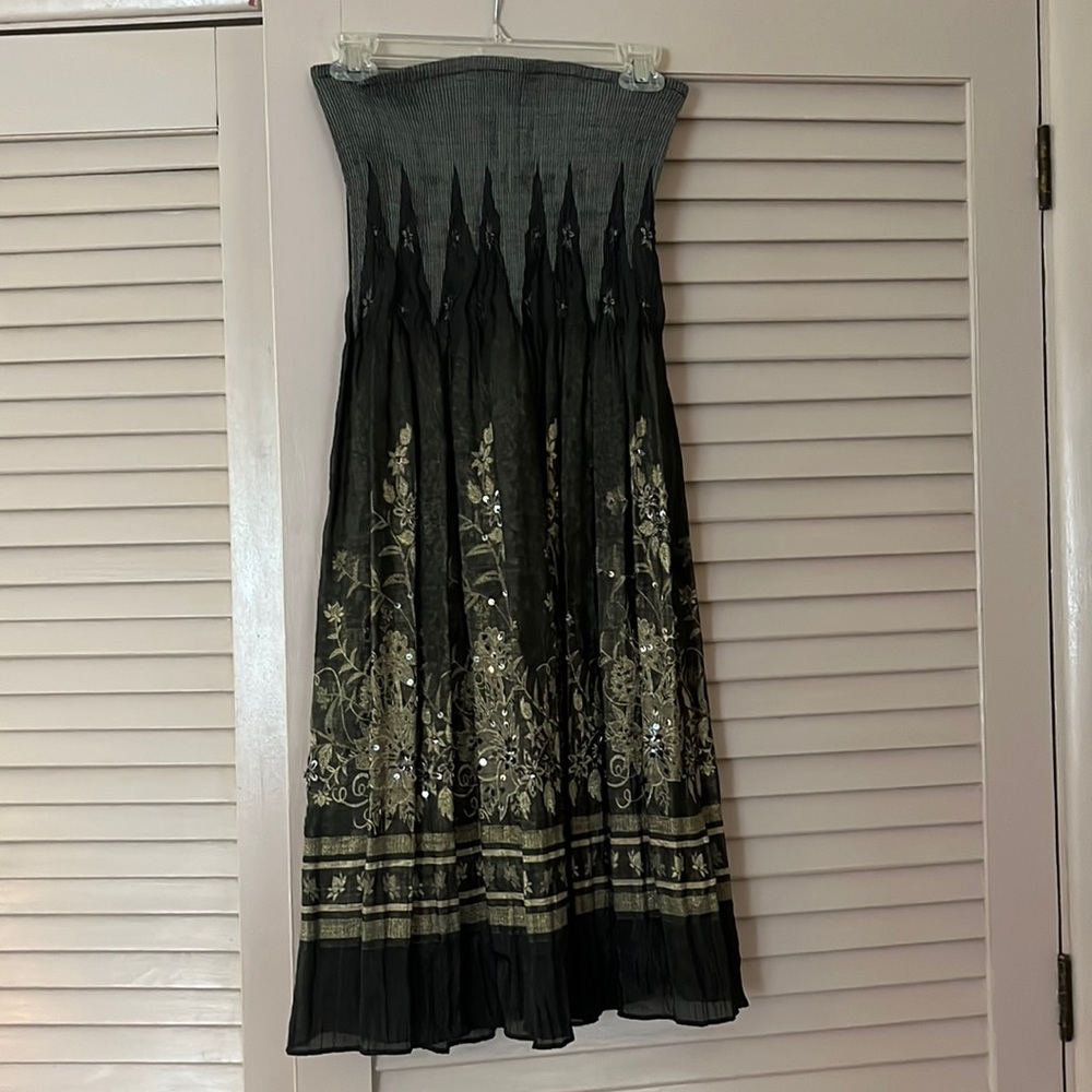 Lapis Strapless Dress